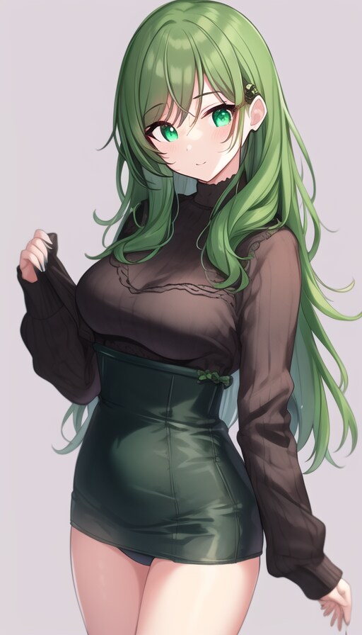 緑髪の女の子