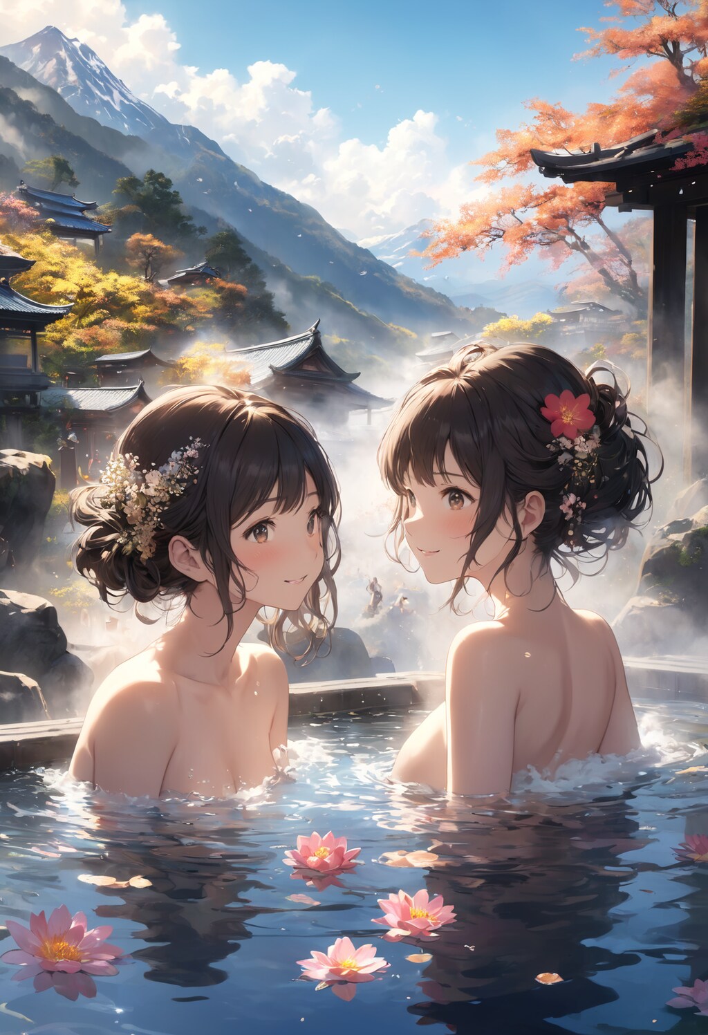 朝の温泉っていいね