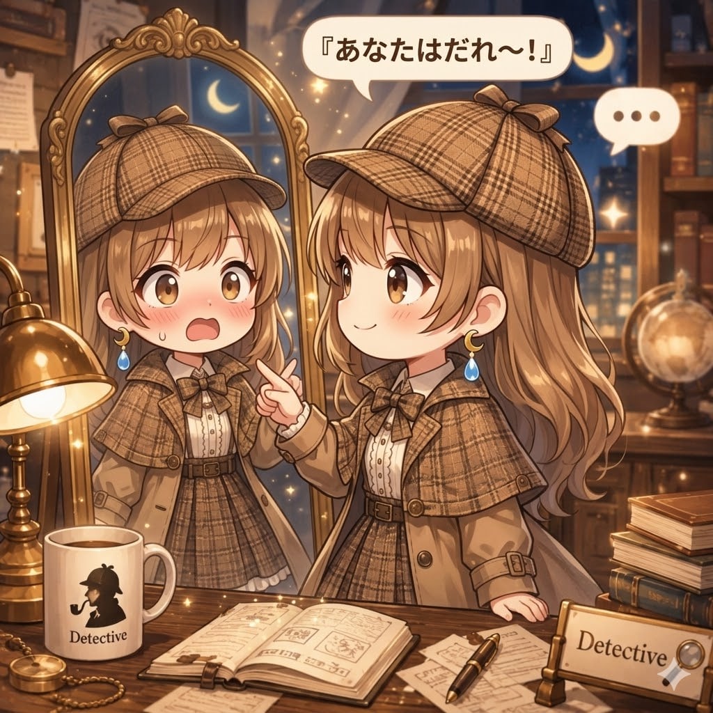 探偵さんの鏡コント | の人気AIイラスト・グラビア