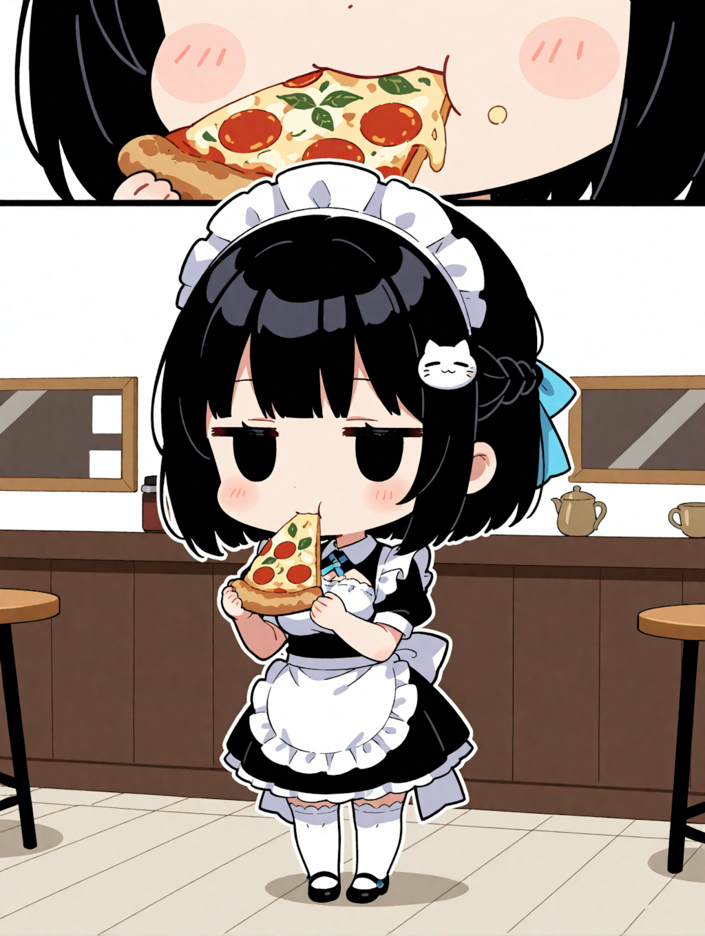 おピッツァを食べる凜猫ちゃん