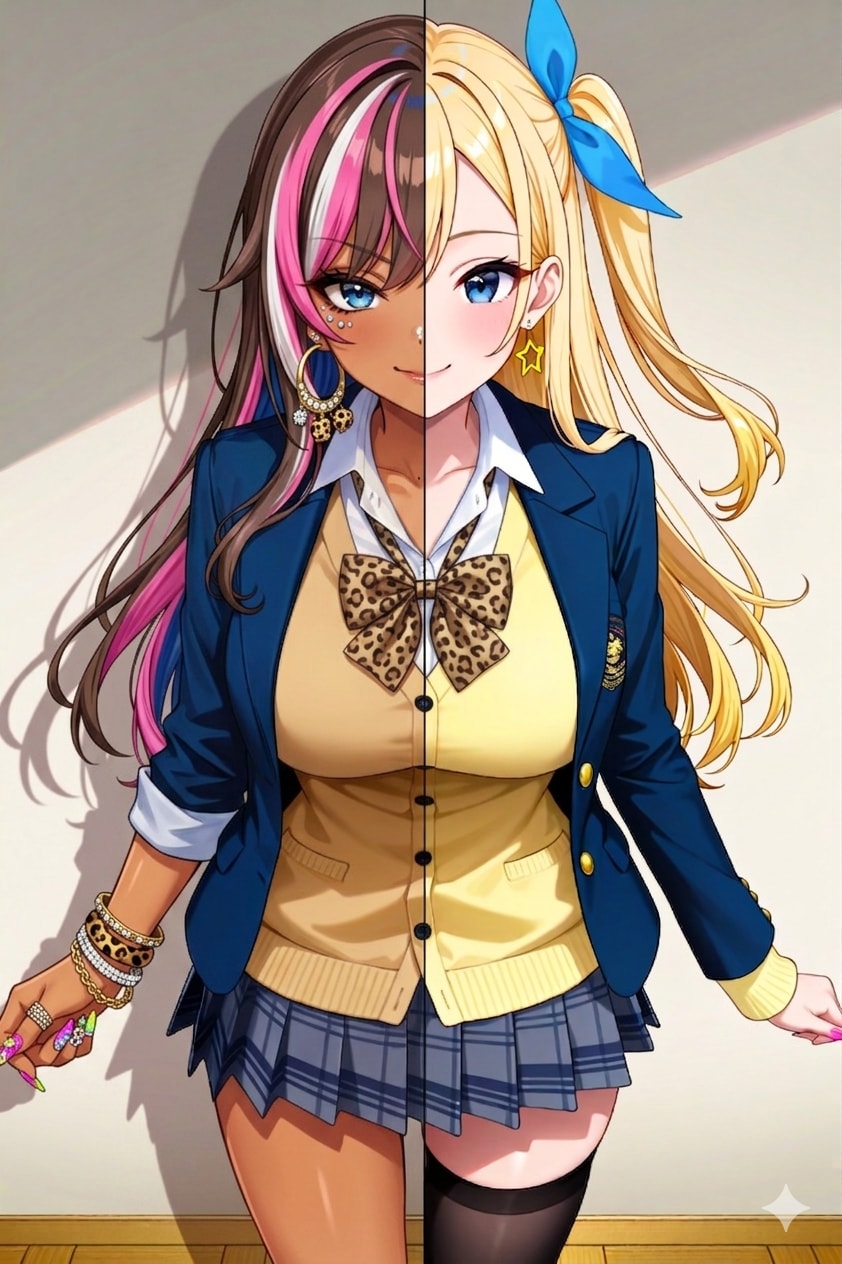 白と黒のナミちゃん | の人気AIイラスト・グラビア