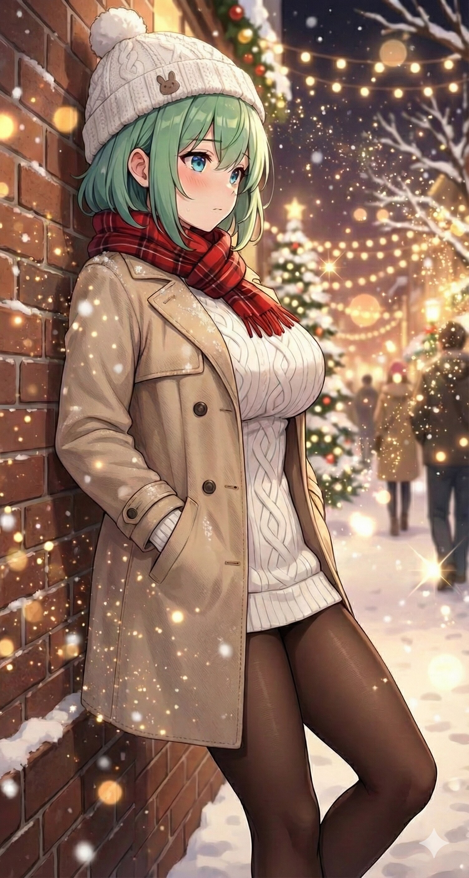 炭酸少女〜メロンソーダ☆クリスマスに待ち合わせ〜 | の人気AIイラスト・グラビア