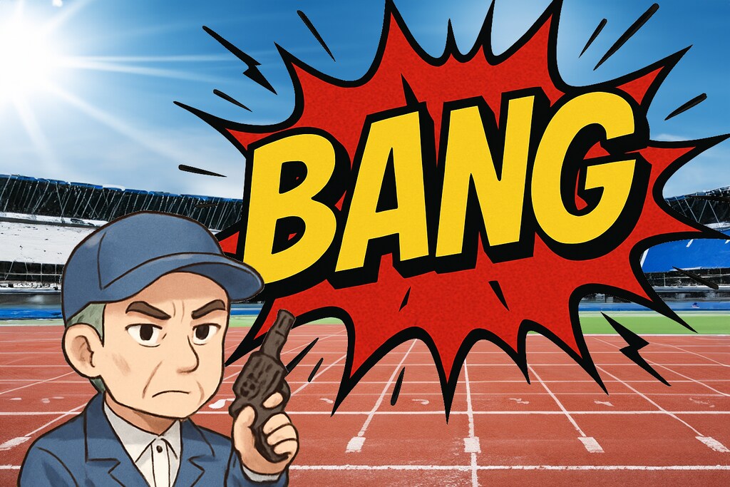 ビリ確定(５コマ漫画)