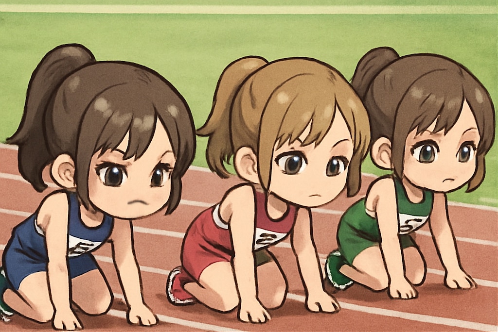 ビリ確定(５コマ漫画)