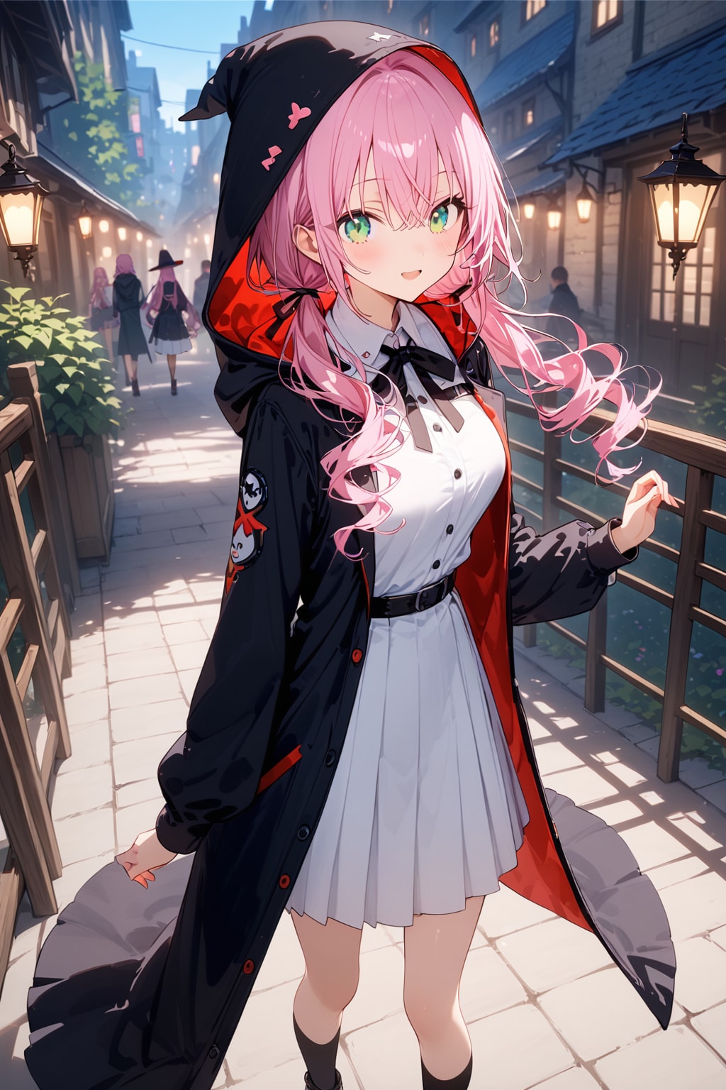 ローブ姿の桃花