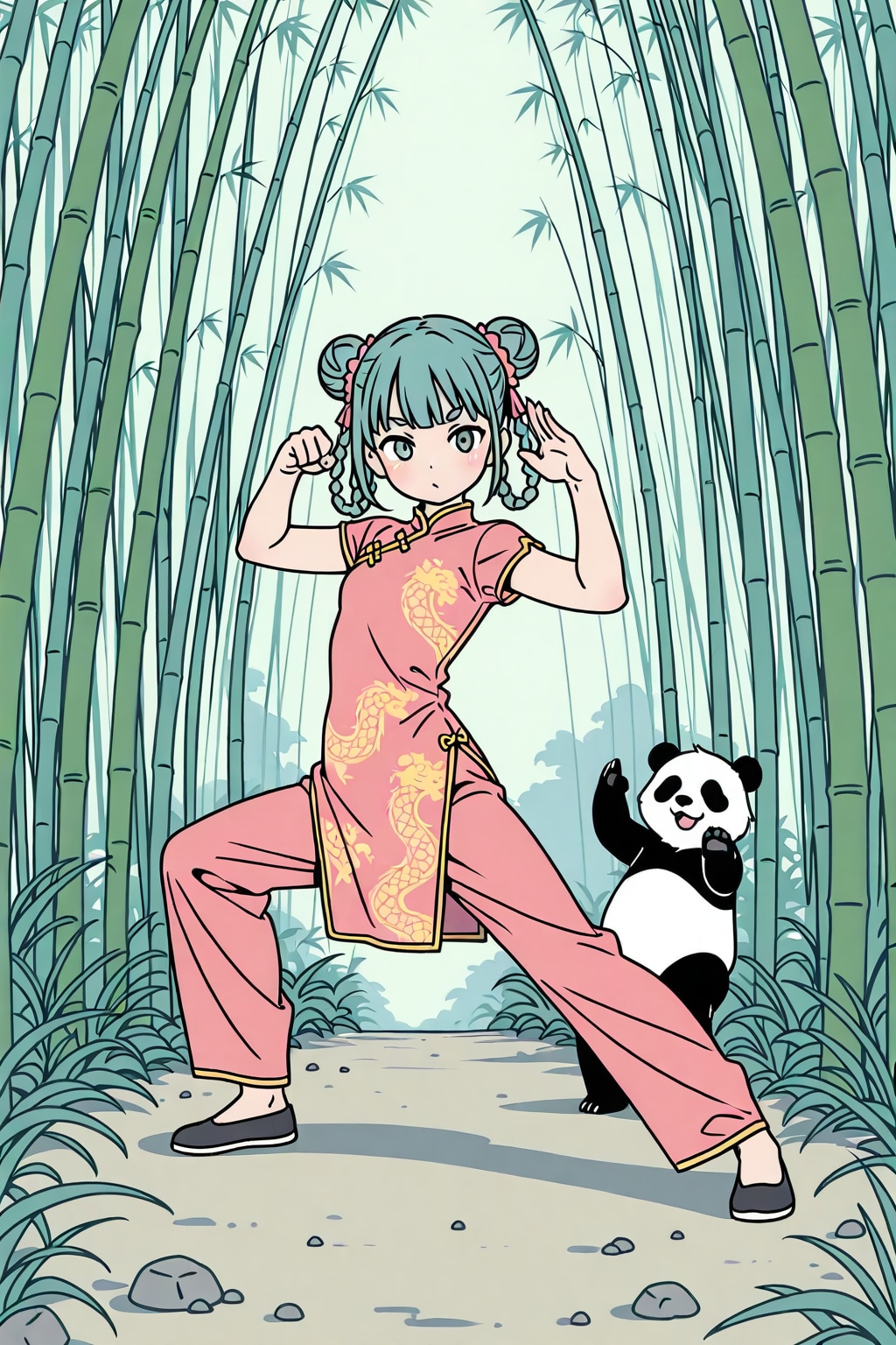竹林にてお団子さん