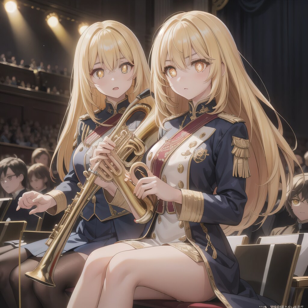 金髪ロングでブラスバンドの少女６