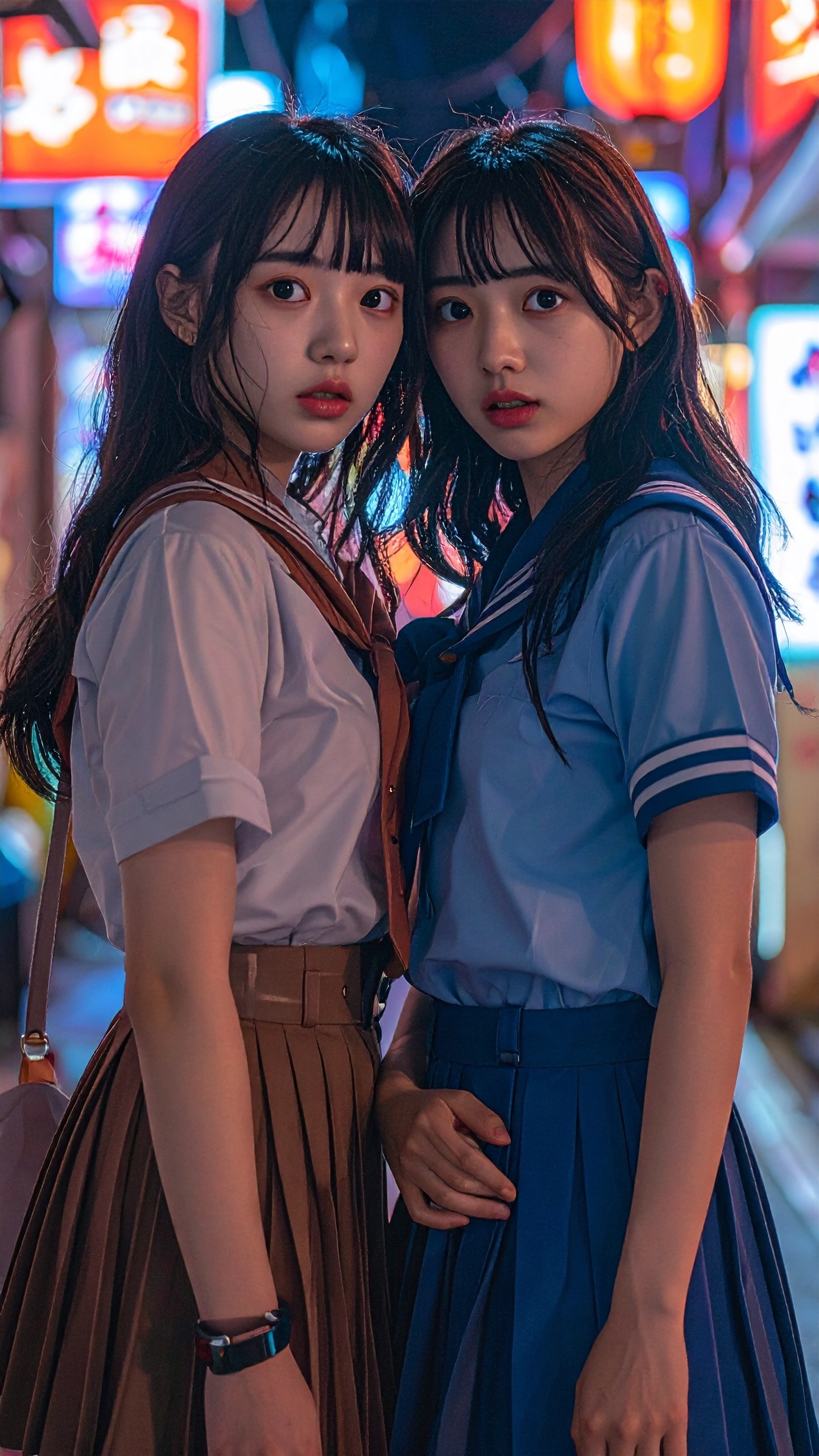 怯えるふたり | の人気AIイラスト・グラビア