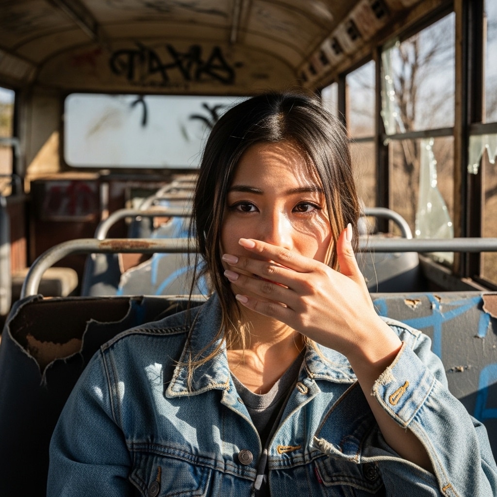 廃バスのAI美女の指先を眺めたい