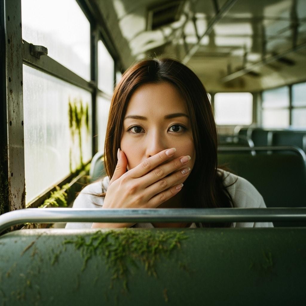 廃バスのAI美女の指先を眺めたい