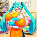 ボカロ　爆乳　初音ミク　保育士　れんきゅん　抱っこぱふぱふ 3枚目