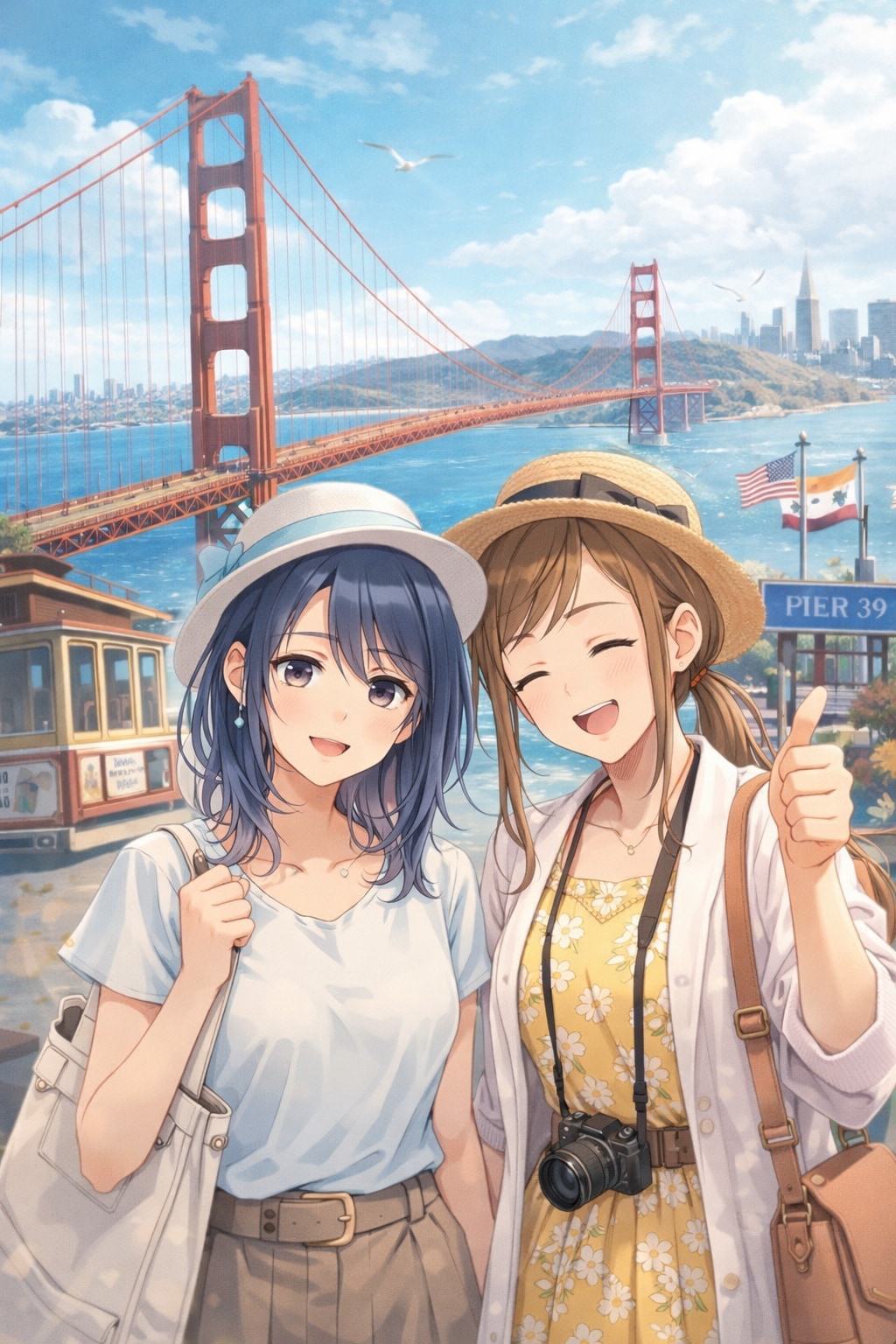 サンフランシスコ旅行する安達としまむら