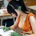 勉強中の川姫 12枚目
