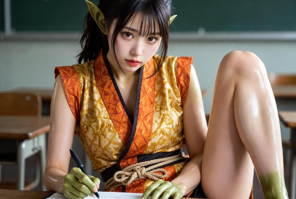 勉強中の川姫