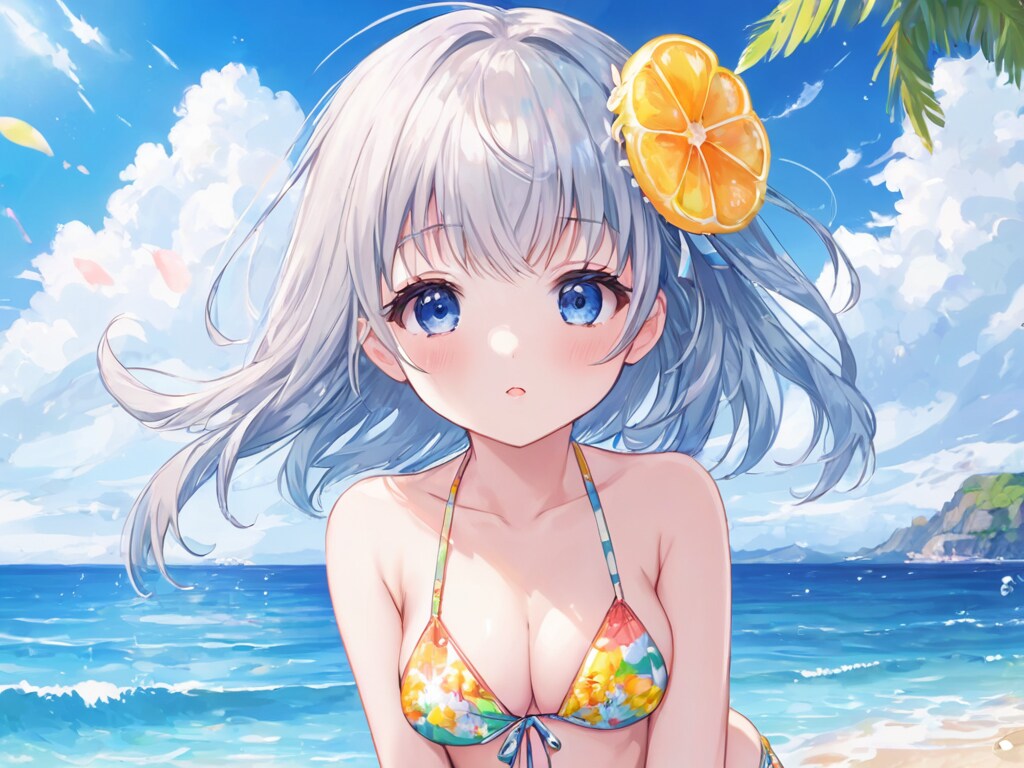 せっかく海に来たのに泳がないのですか？