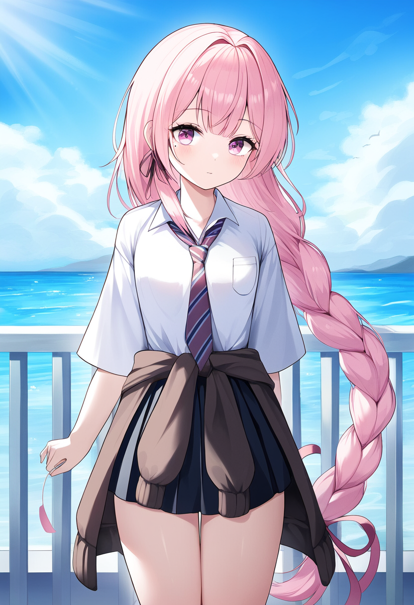 制服と海 | の人気AIイラスト・グラビア