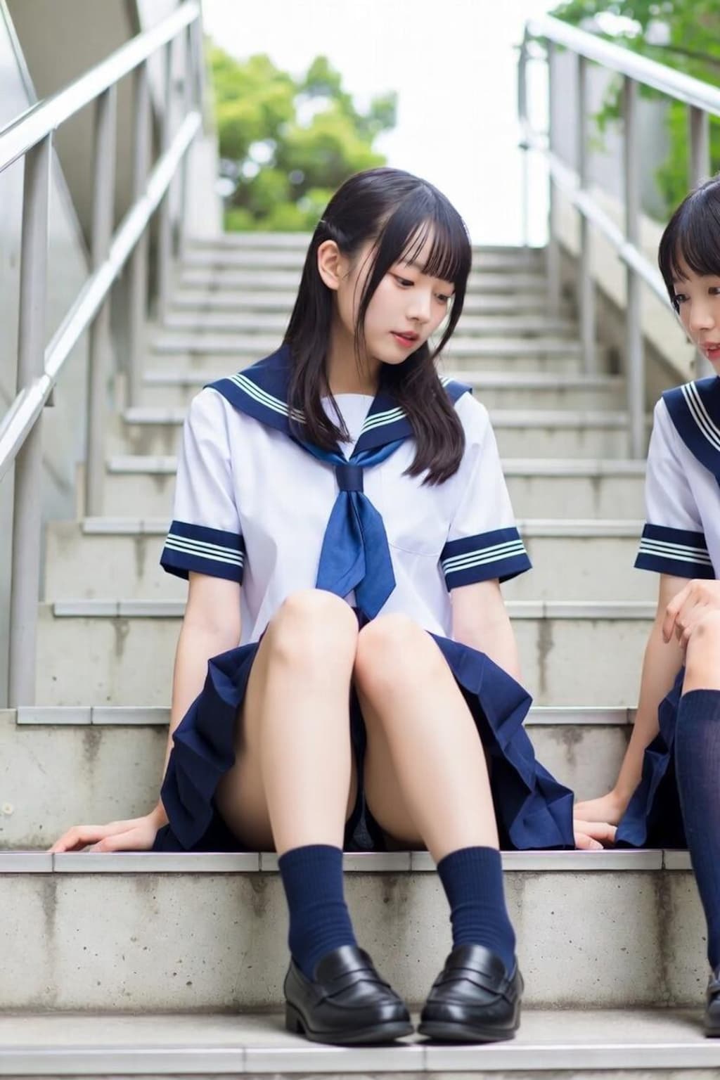 階段パンチラ