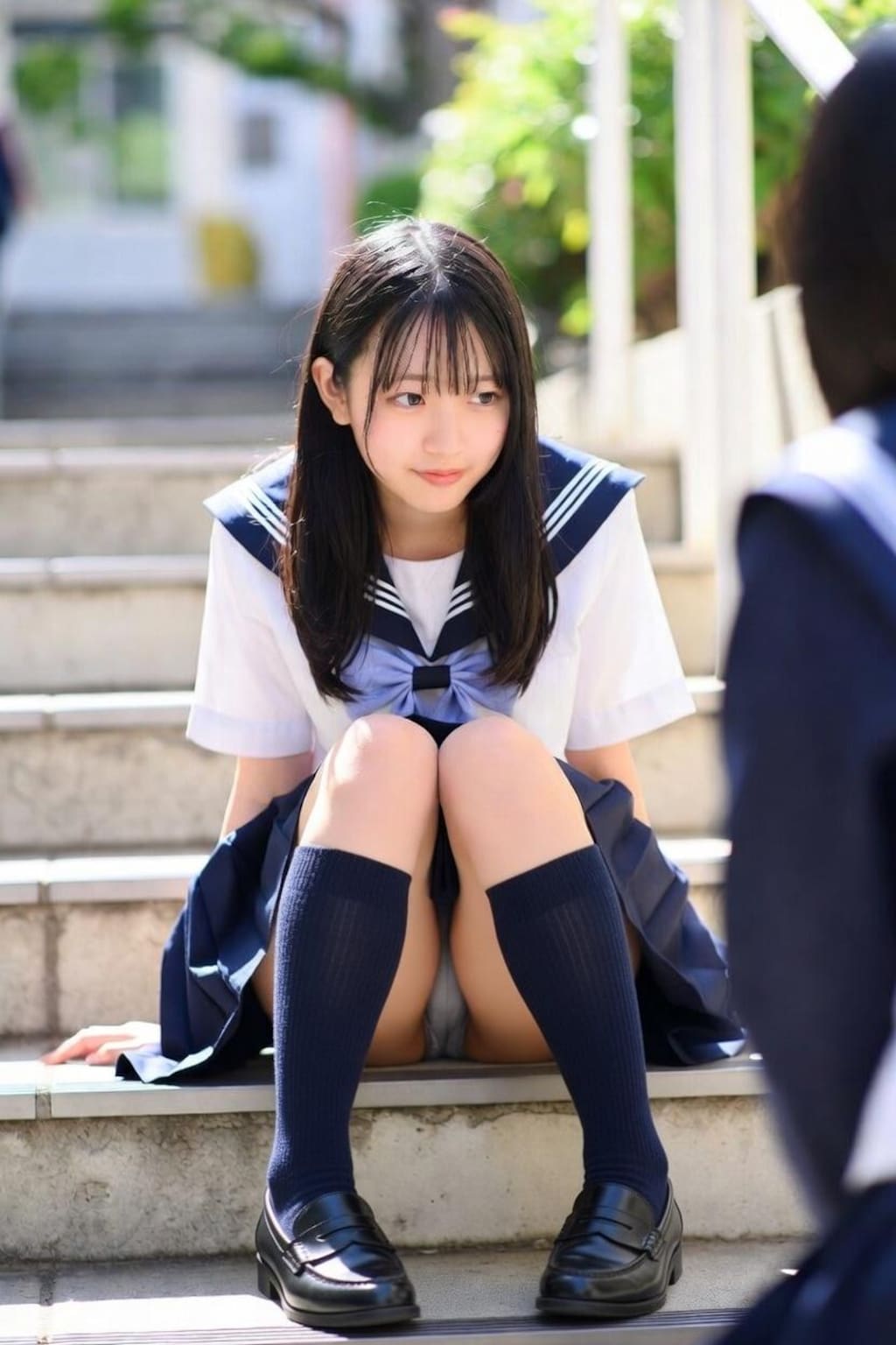 階段パンチラ