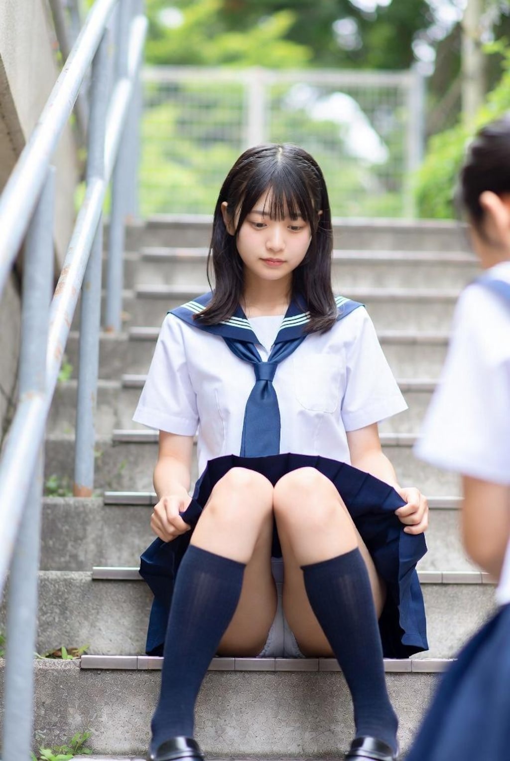 階段パンチラ