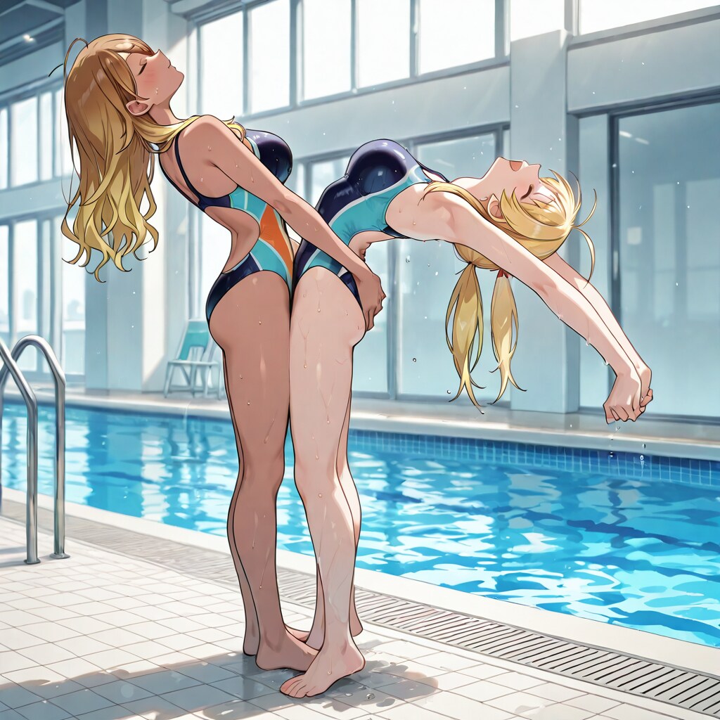競泳水着　後ろ反り79