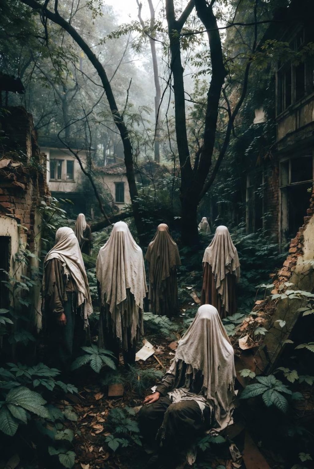 微ホラー　森の廃墟群