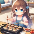 焼きたての餃子を食べる小さな女の子 6枚目