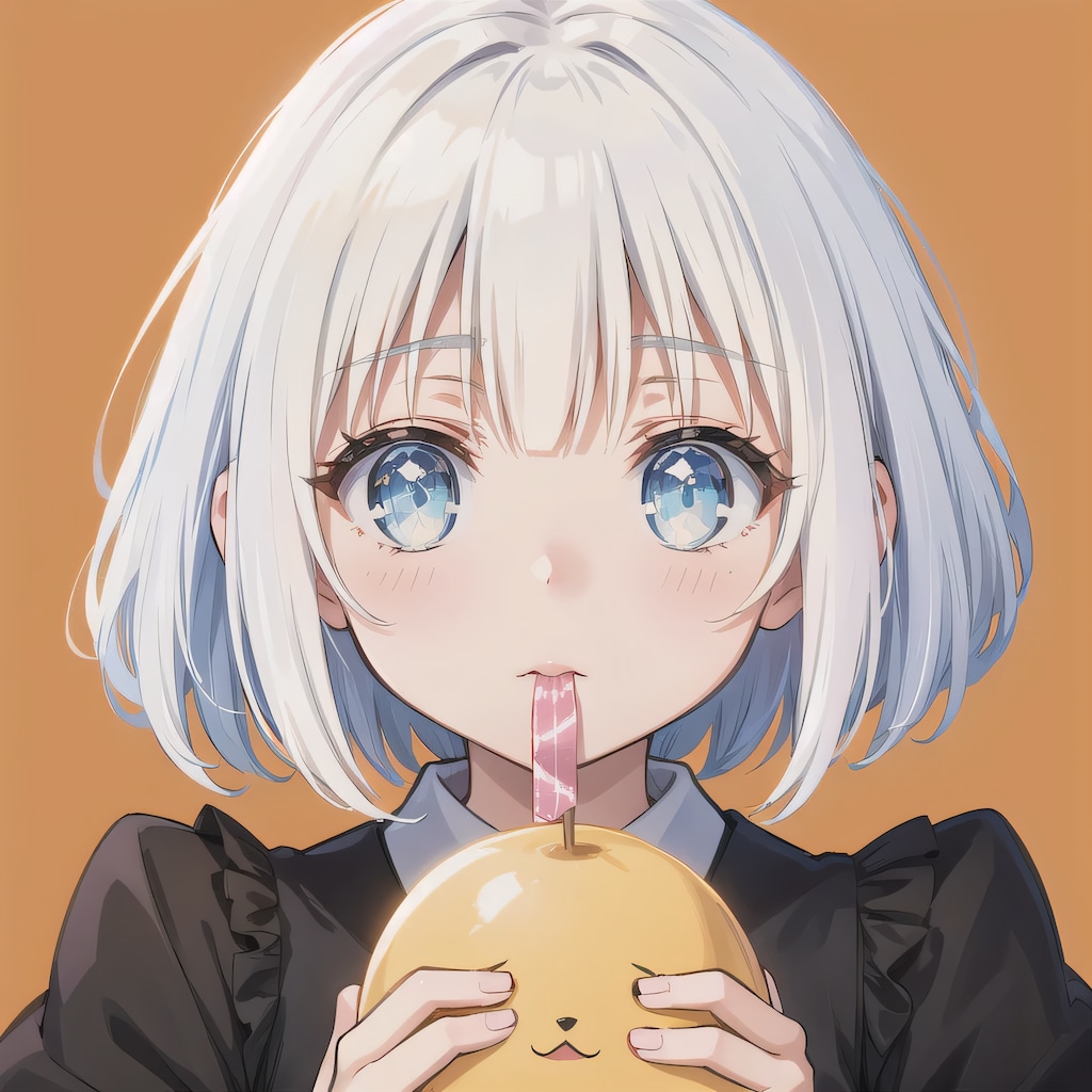 白髪ボブのミニキャラ３