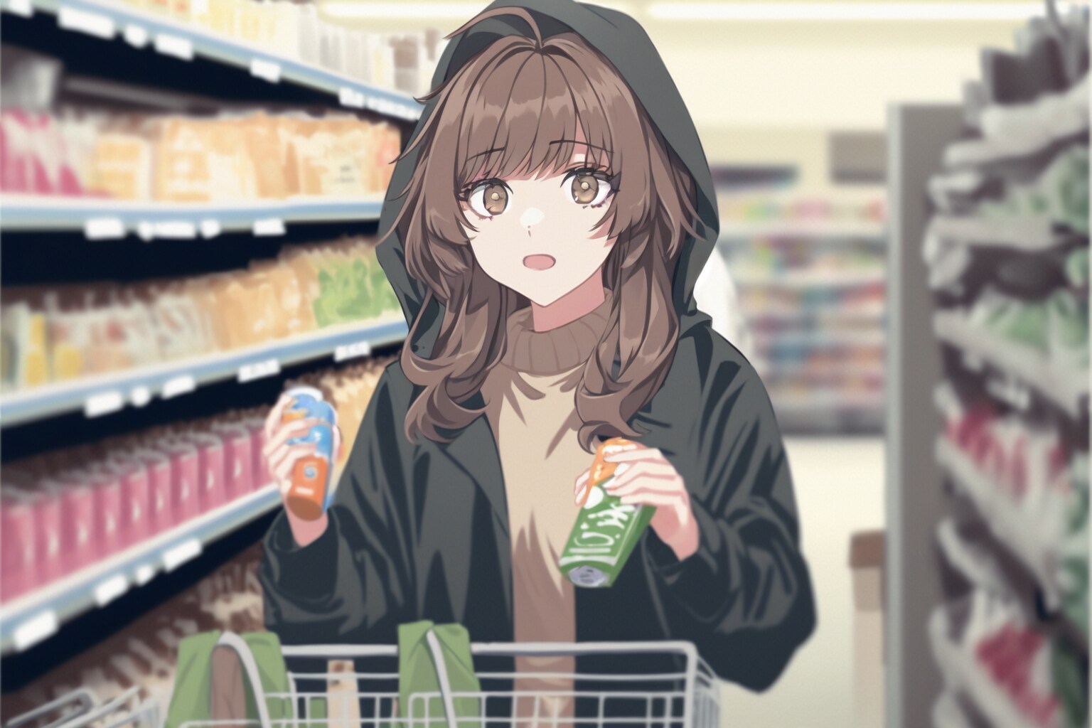 スーパーにて