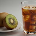 デザートのキウイとアイスティ 5枚目