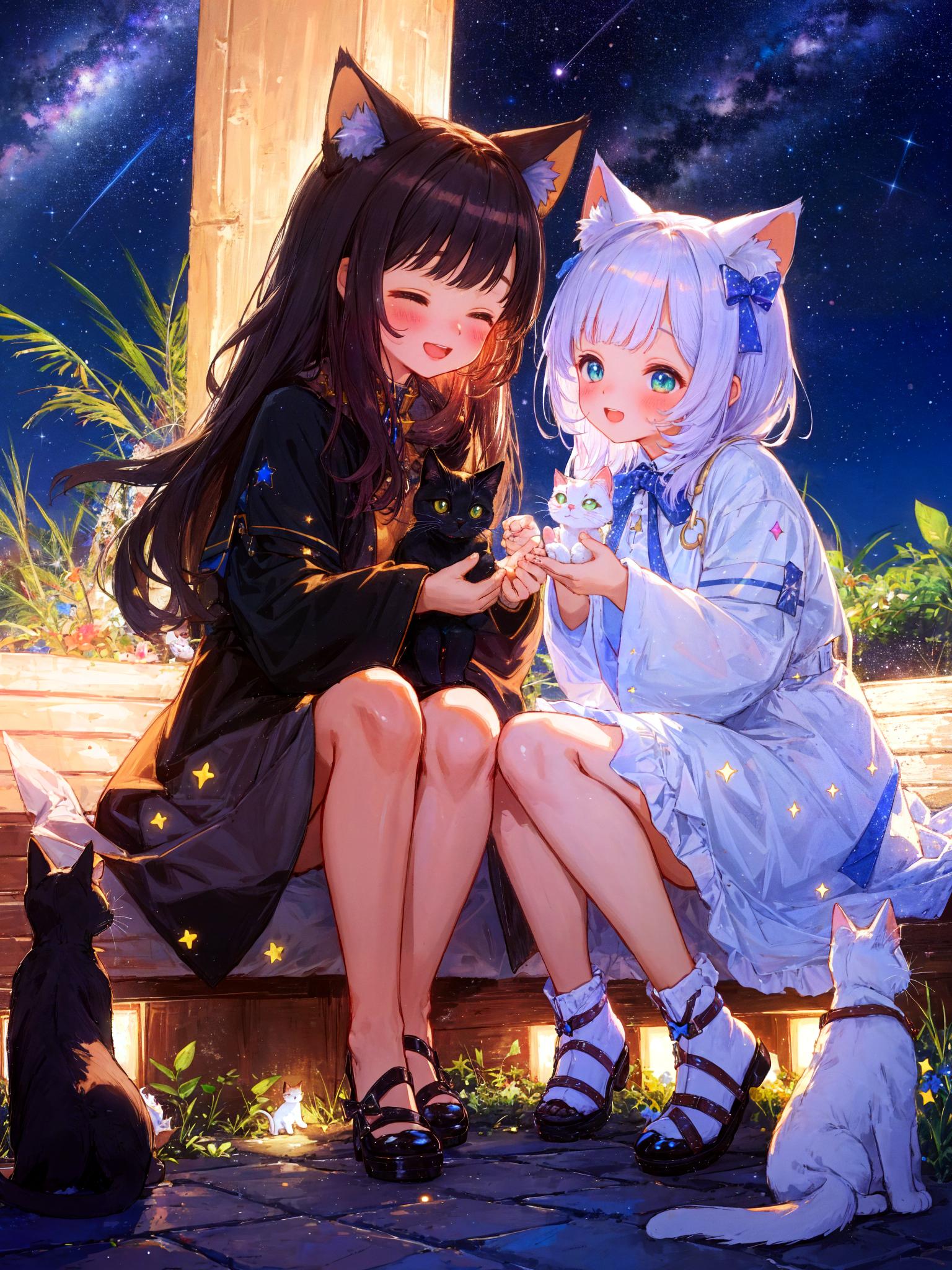 猫たちの七夕