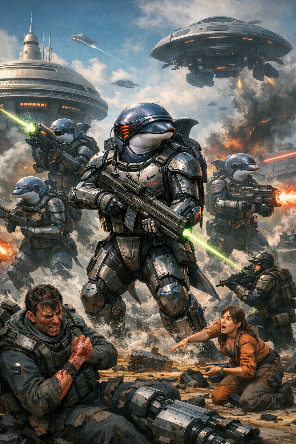 イルカがせめてきたぞっ | の人気AIイラスト・グラビア