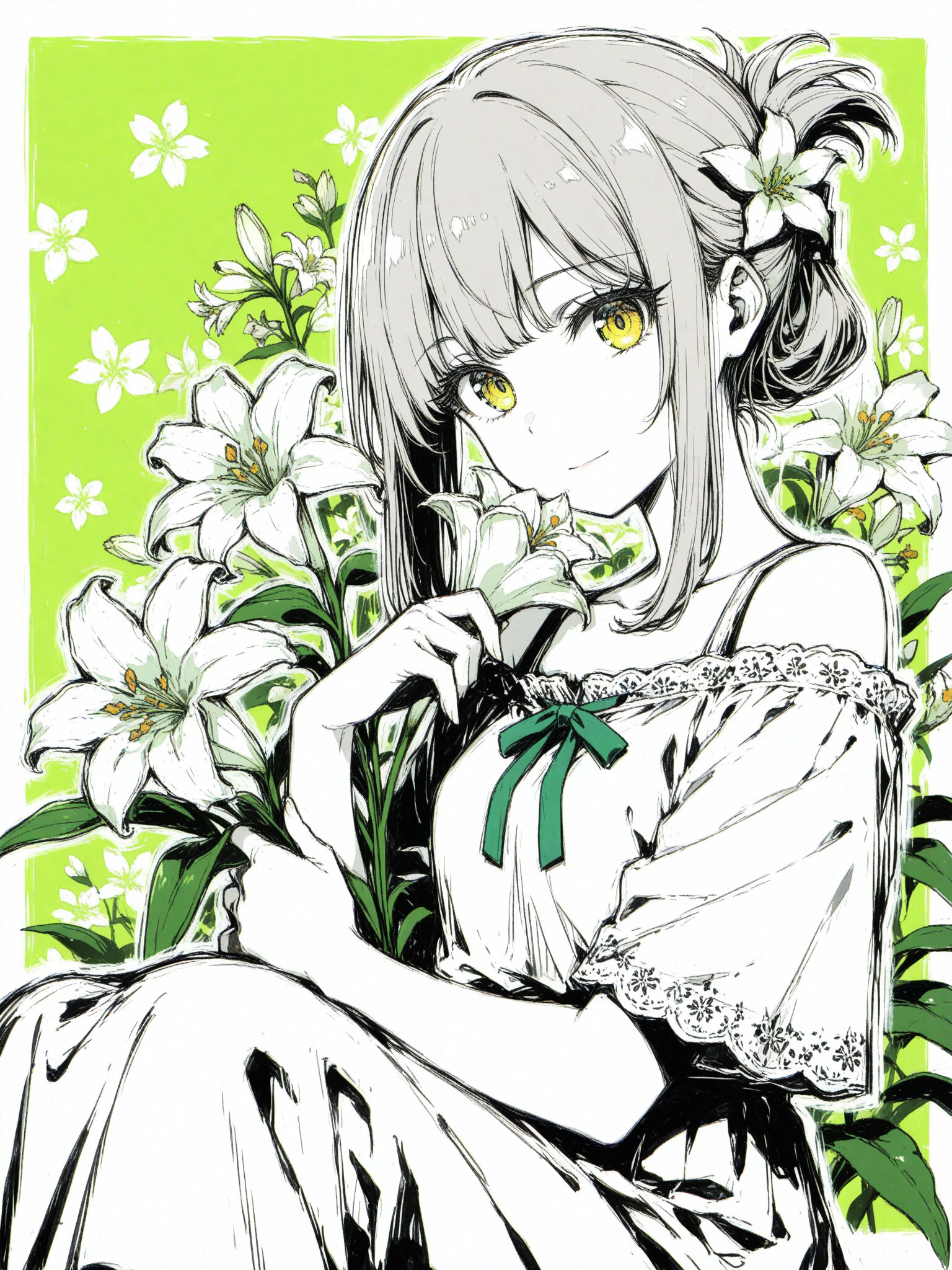 看板娘　flowers