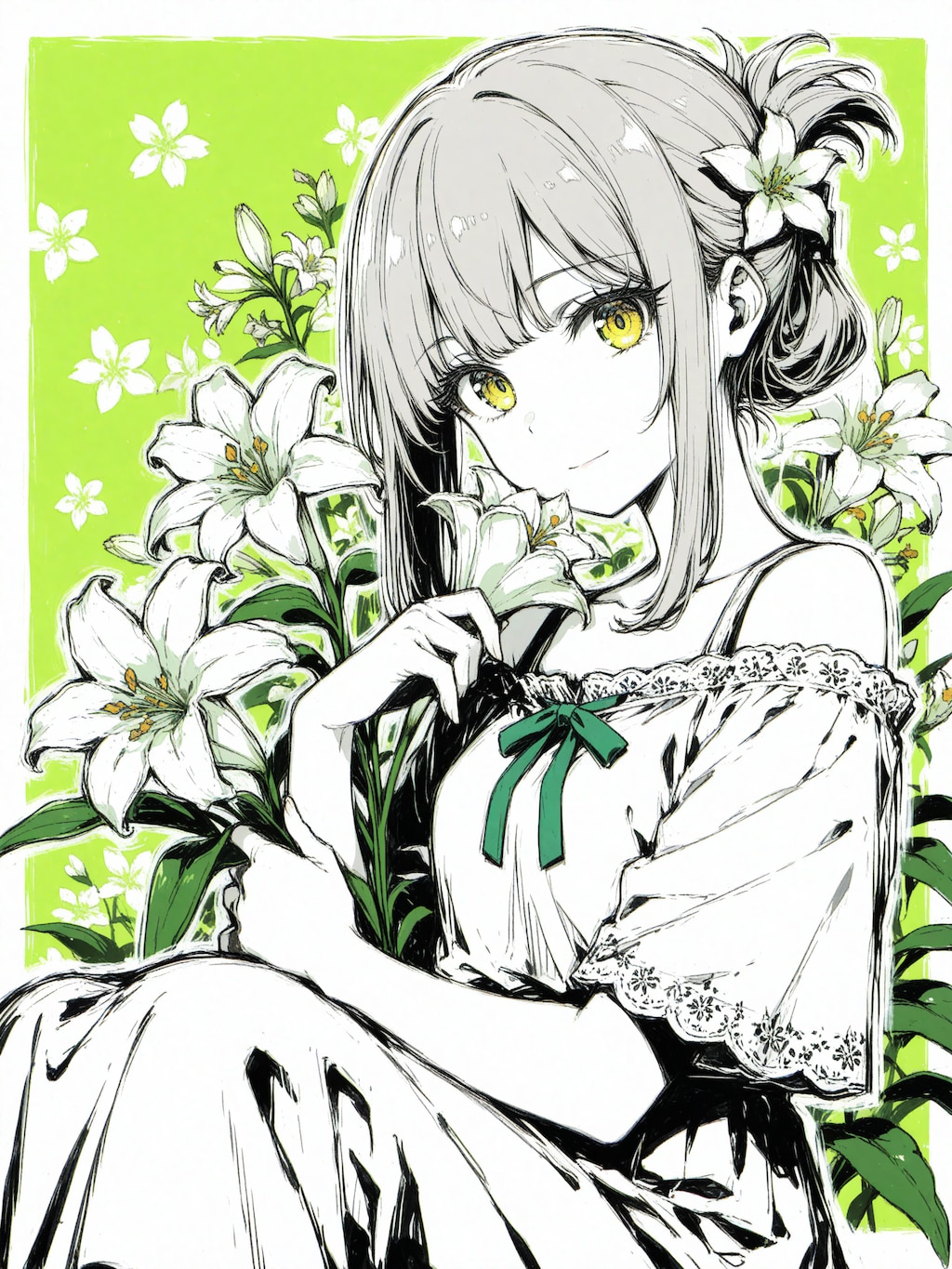 看板娘　flowers