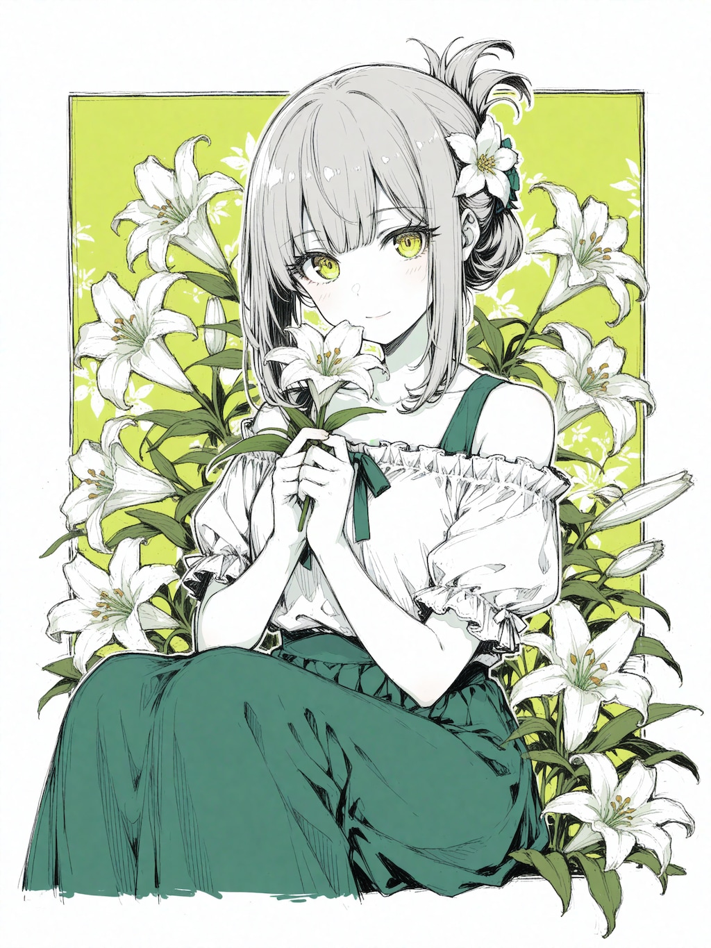 看板娘　flowers