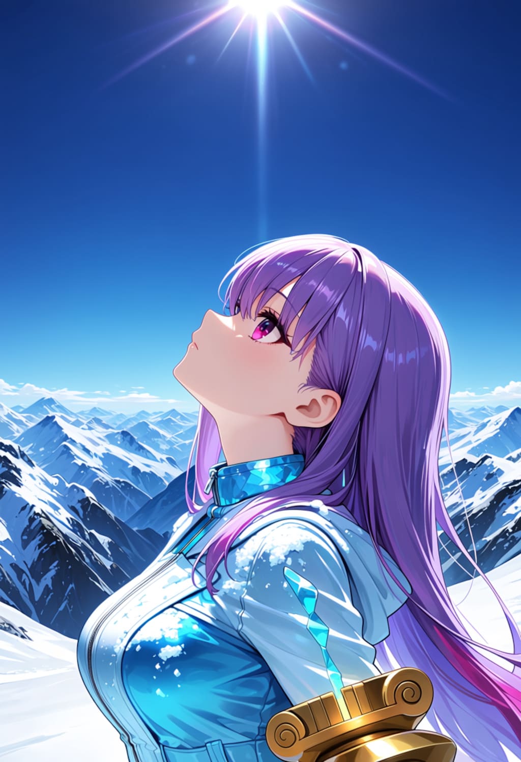 雪嶺の光