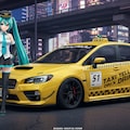初音ミクとWRXイエロータクシー 3枚目