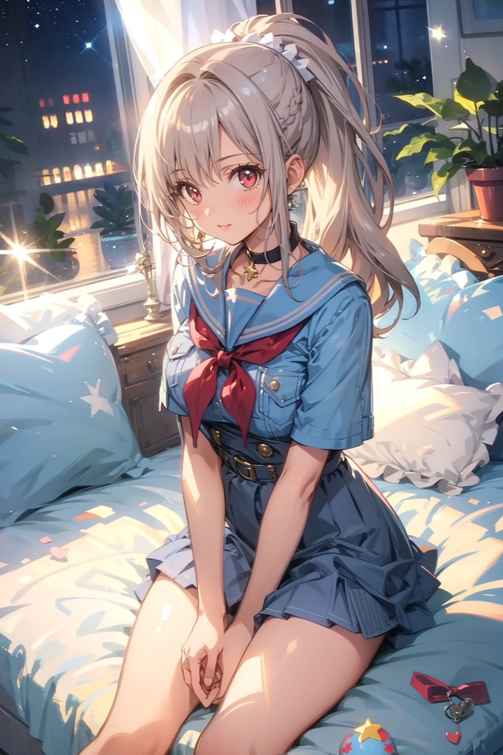 制服ポニーテール