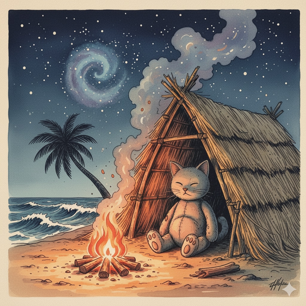 小説『無人島サバイバルにゃ猫人形Part1』【ニャンノ世界】