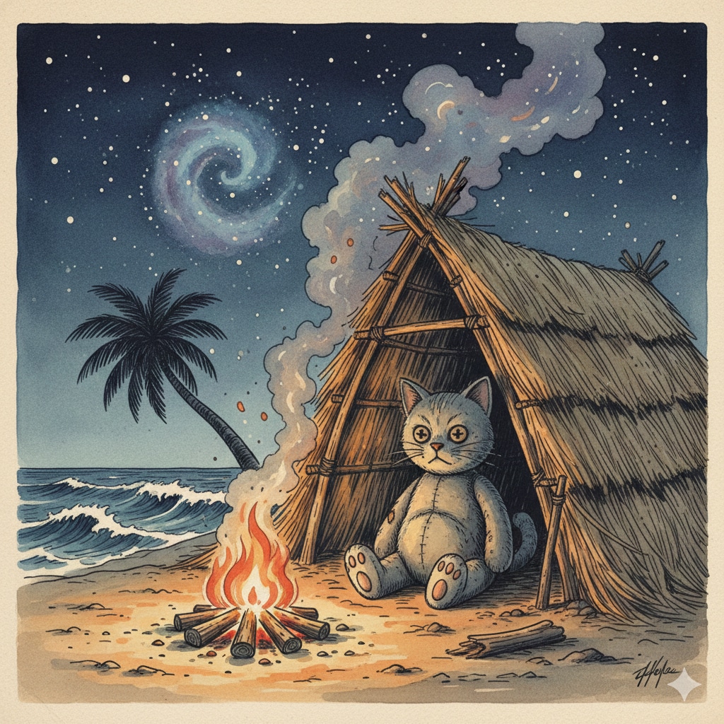 小説『無人島サバイバルにゃ猫人形Part1』【ニャンノ世界】