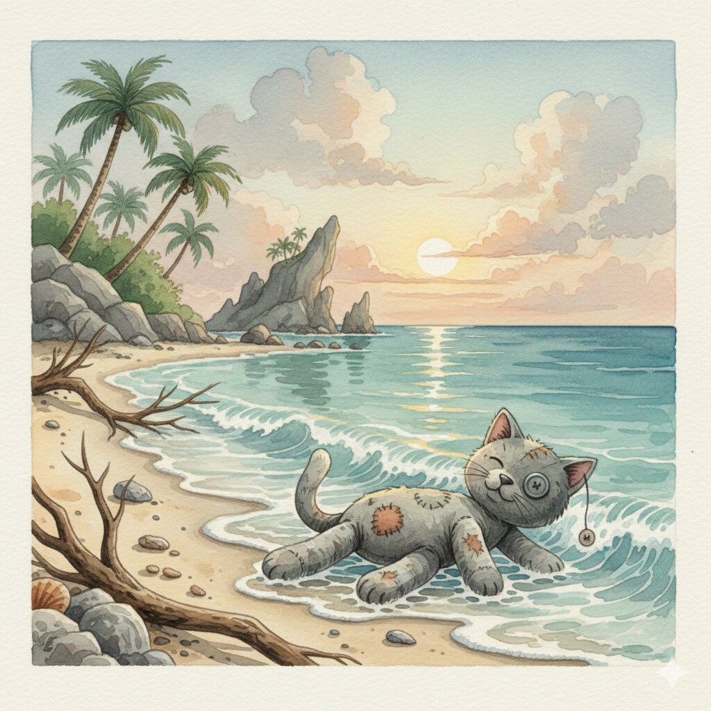 小説『無人島サバイバルにゃ猫人形Part1』【ニャンノ世界】 | の人気AIイラスト・グラビア