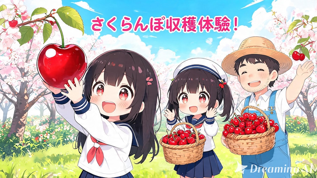 さくらんぼ収穫体験！１