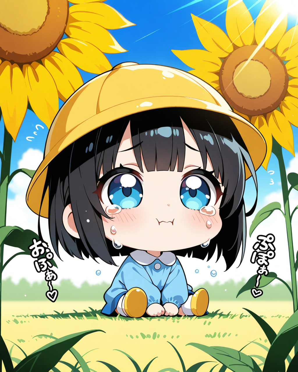 ひまわり畑で迷子