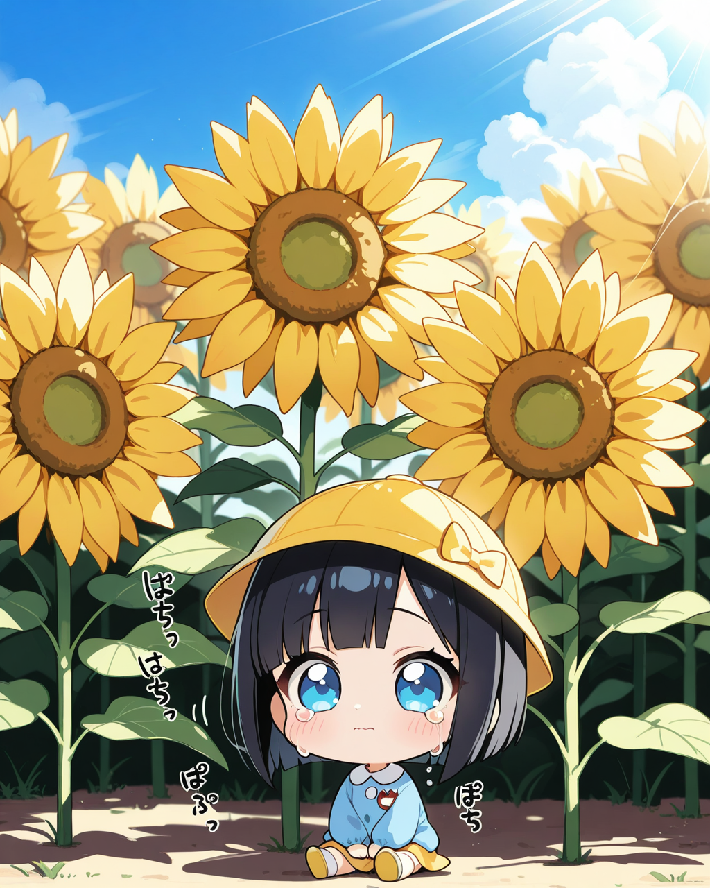 ひまわり畑で迷子