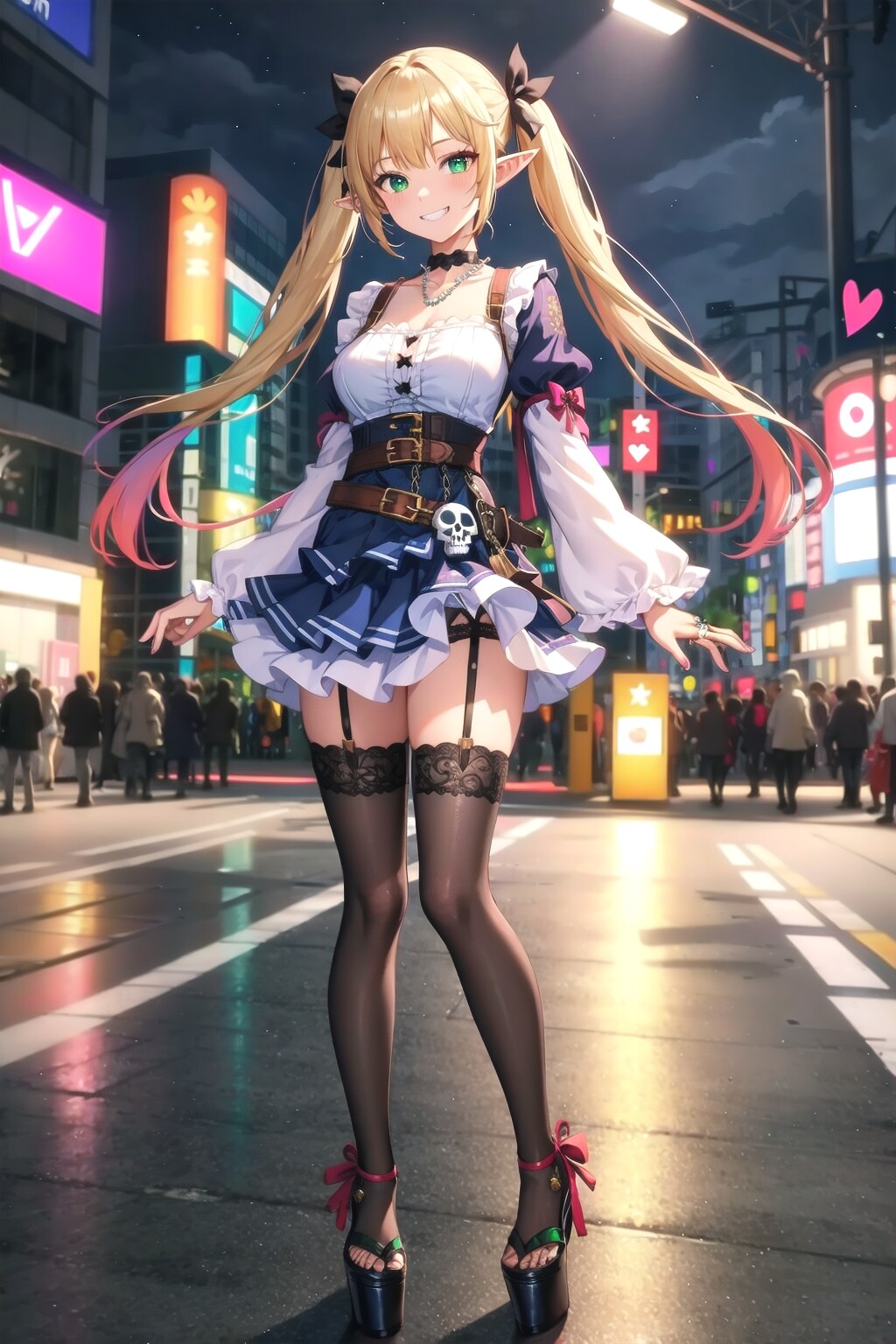 髑髏コーデも