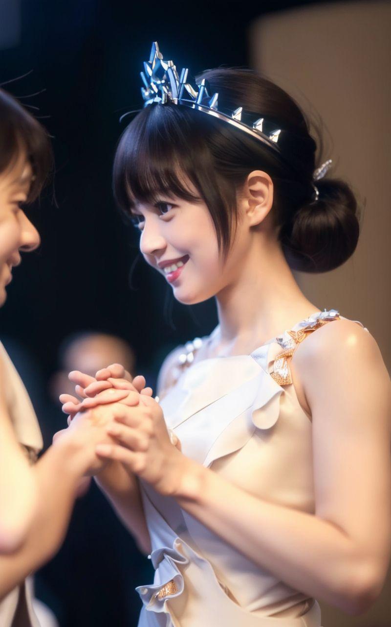 ここにきて、プリンセス美女と握手！