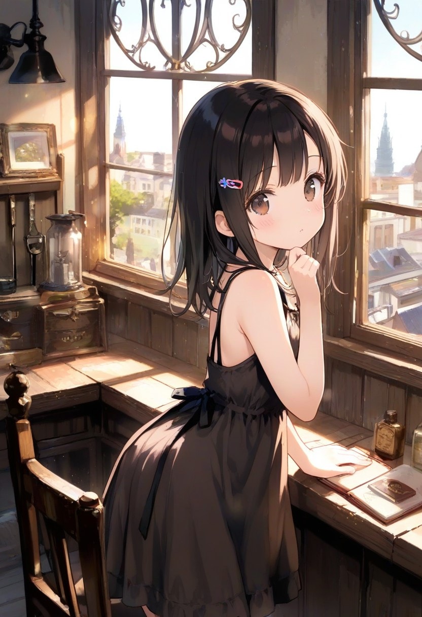 洋館の少女(水彩タッチ)(16) | の人気AIイラスト・グラビア
