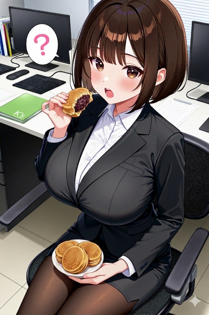大判焼き食べるアキちゃん