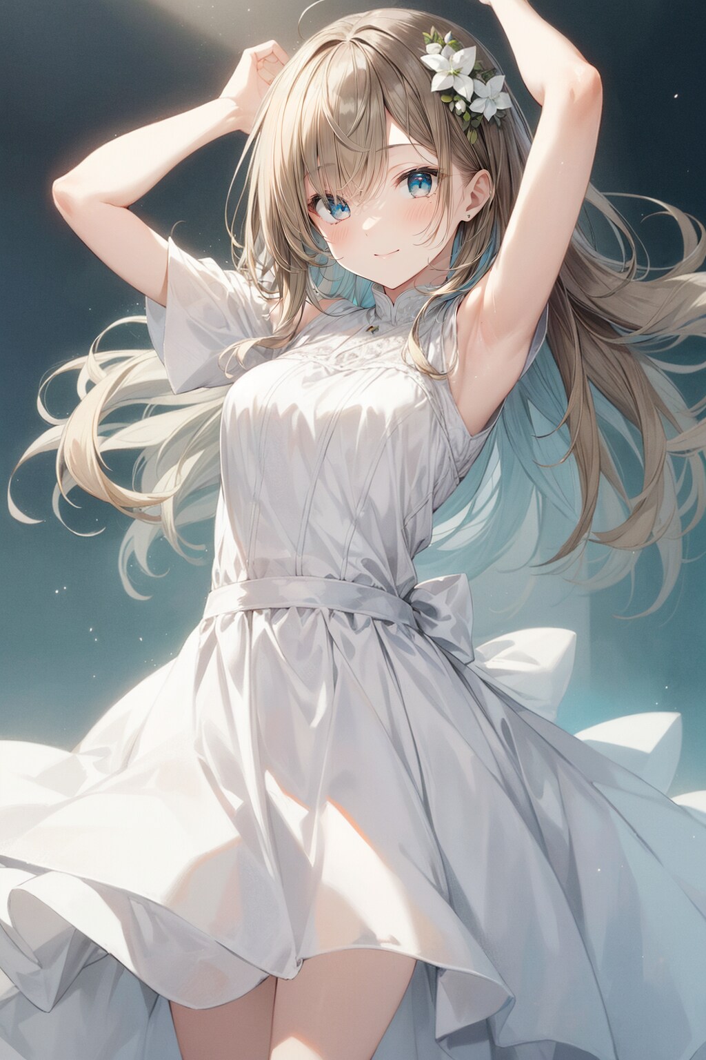 月明かりの下で