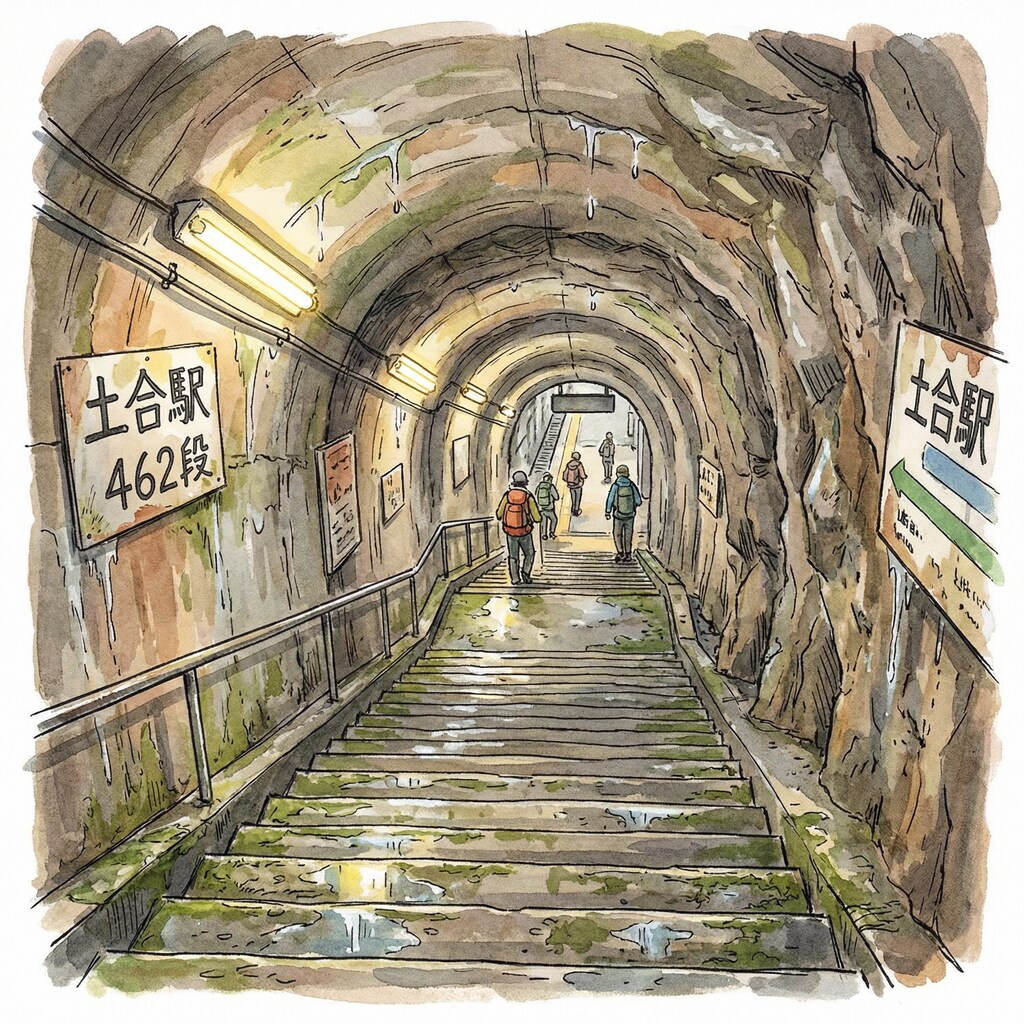 22.「ど」→「土合駅」Boxcrab