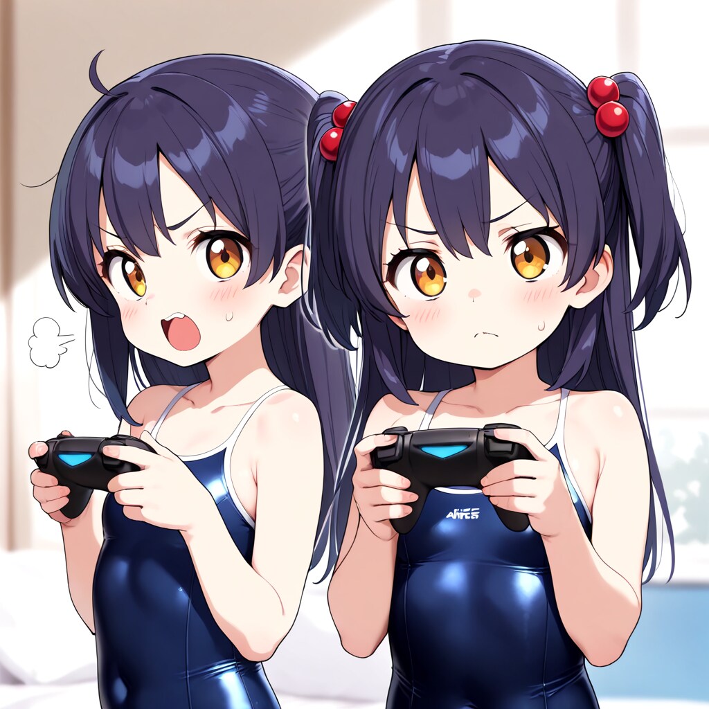 スク水でゲーム対決！！